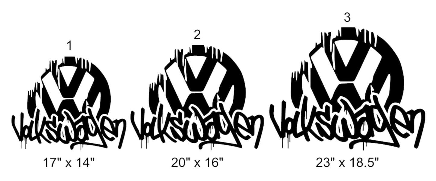 1 x VW Dripping Bonnet Decal - 3 Sizes