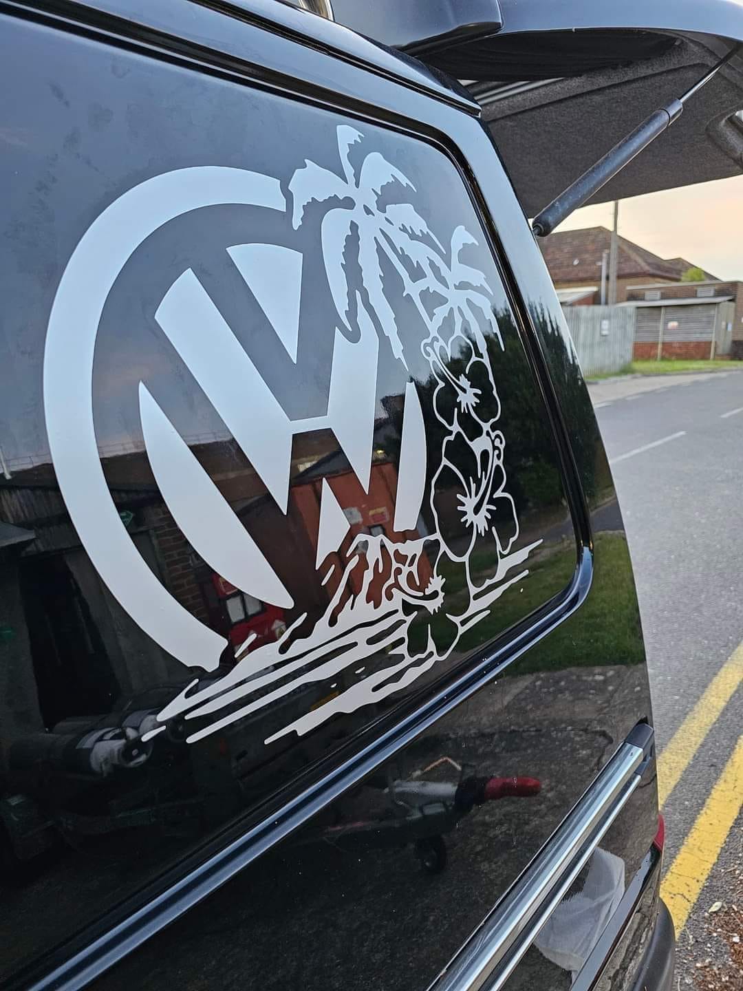 2 X VW Hibiscus Side Designs