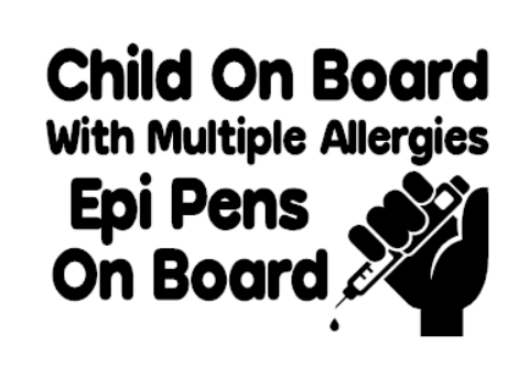 Child On Board With Multiple Allergies