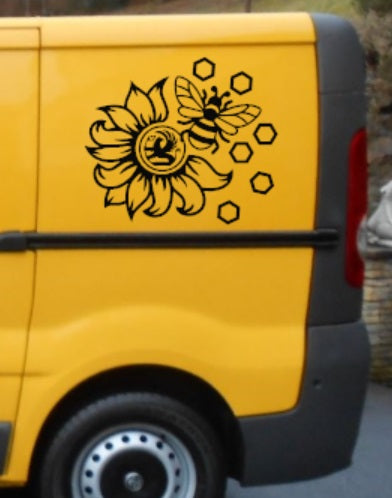 2 x Vauxhall Sunflower And Bee Designs